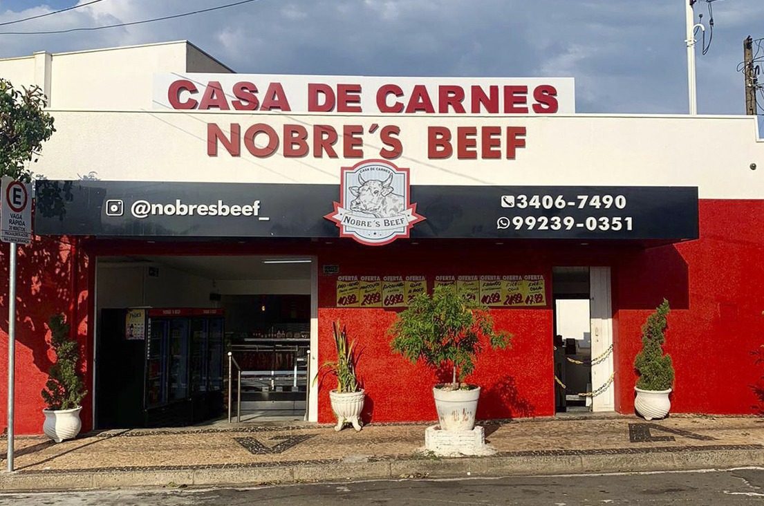 Fachada da Casa de Carnes Nobre's Beef em Americana - SP